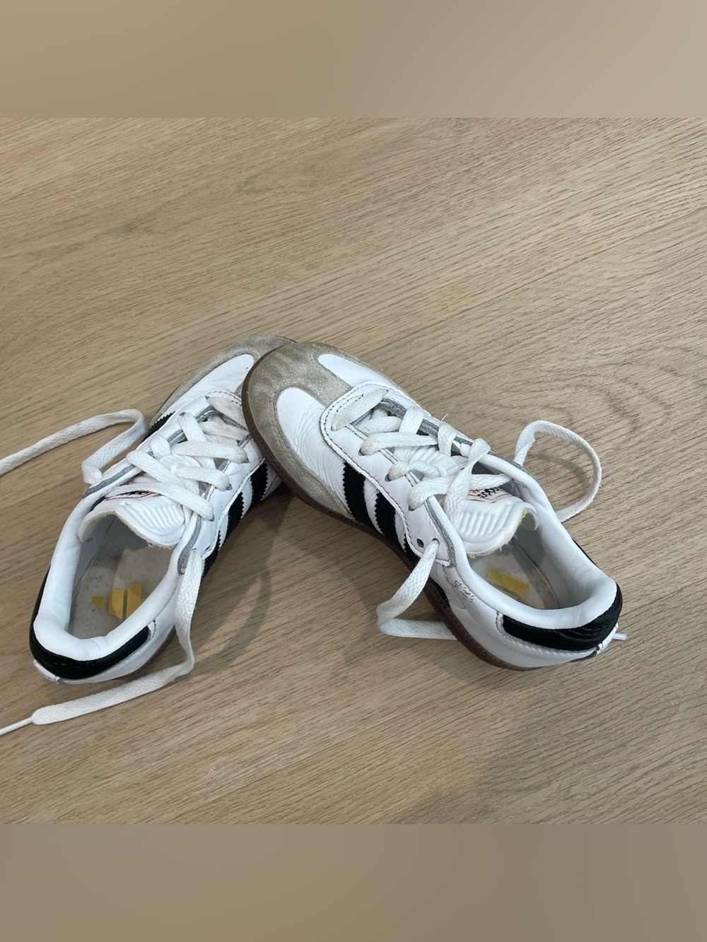 adidas Kids White and Black Classic Stripe Sneakers